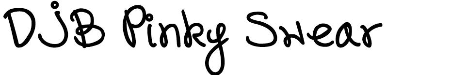 DJB Pinky Swear  font