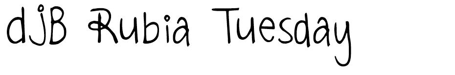 DJB Rubia Tuesday font