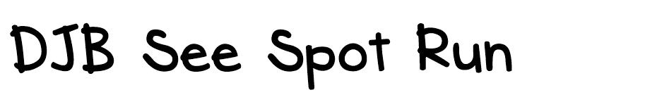 DJB See Spot Run font