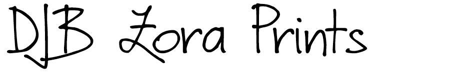 DJB Zora Prints font