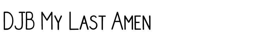 DJB My Last Amen font