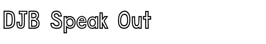 DJB Speak Out font