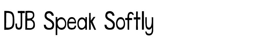 DJB Speak Softly font