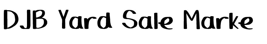 DJB Yard Sale Marker font