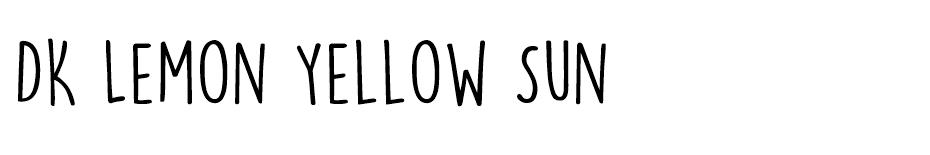DK Lemon Yellow Sun font