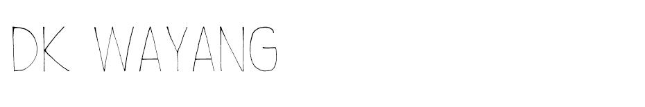 DK Wayang  font