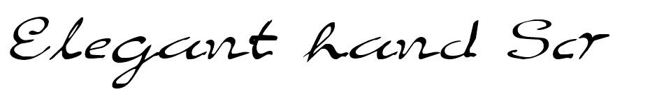 Elegant Hand Script font