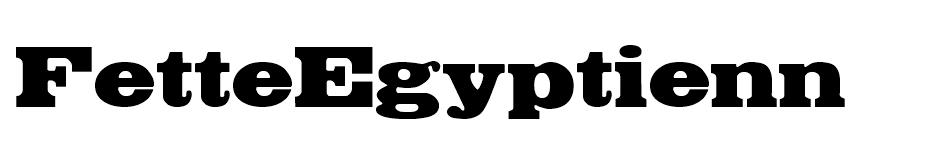 Fette Egyptienne font