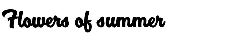 Flowers of Summer font