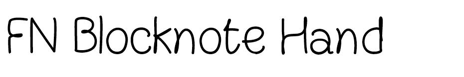 FN Blocknote Hand  font