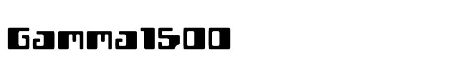 Gamma 1500 font