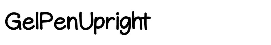 Gel Pen Upright  font