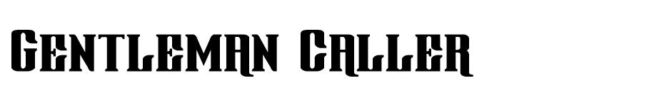 Gentleman Caller font