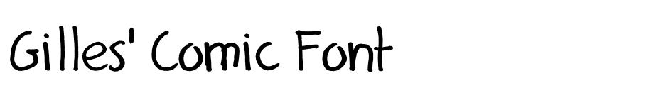 Gilles' Comic Handwriting font