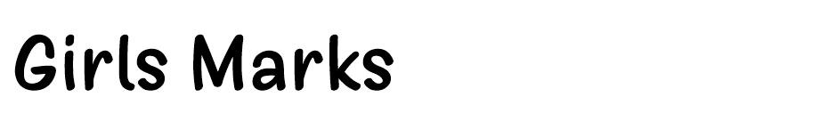 Girls Marks font