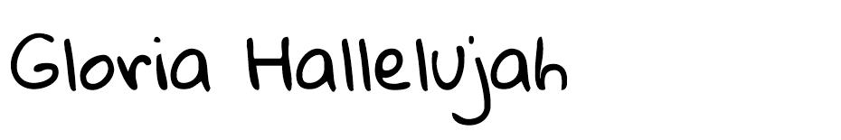 Gloria Hallelujah Font font