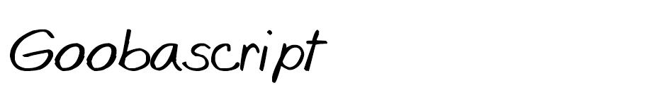 Goobascript font