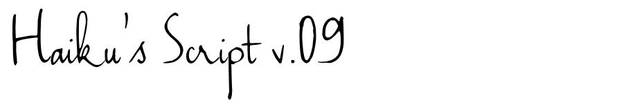 Haikus Script font