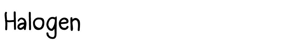 Halogen font