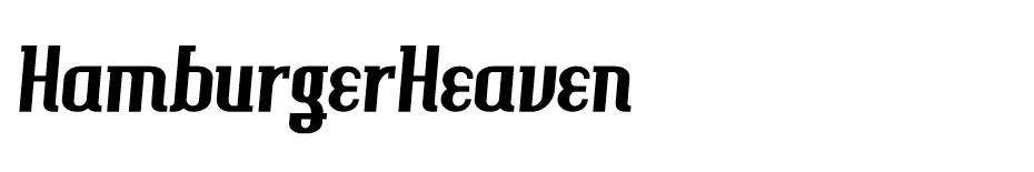 Hamburger Heaven  font