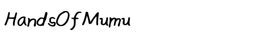 Hands Of Mumu font