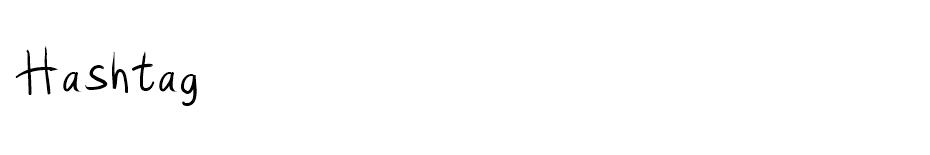 Hashtag font