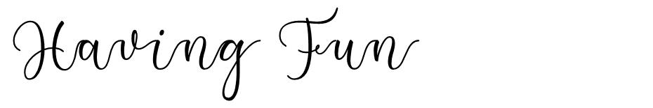 Having Fun  font