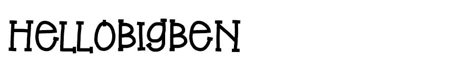 Hello BigBen  font