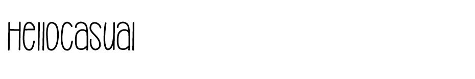 Hello Casual  font