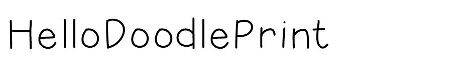 Hello Doodle Print font