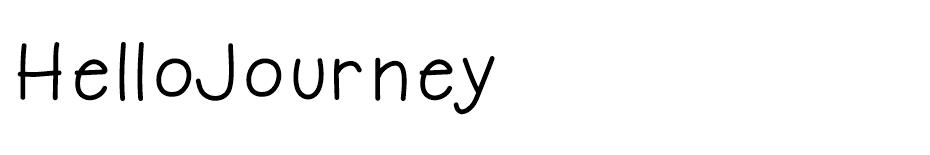 Hello Journey font