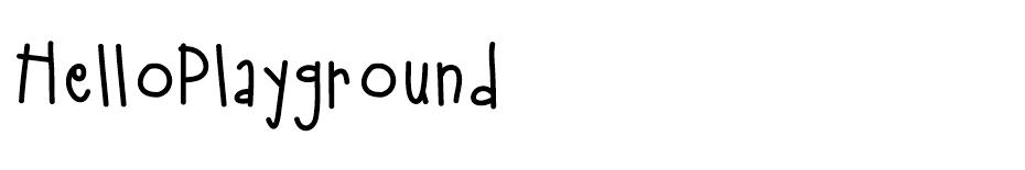 Hello Playground font