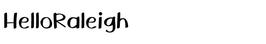 Hello Raleigh  font