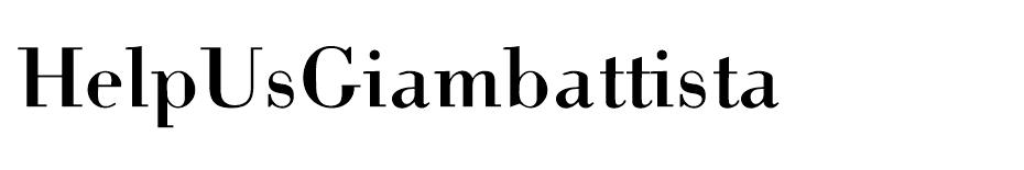 Help Us Giambattista font