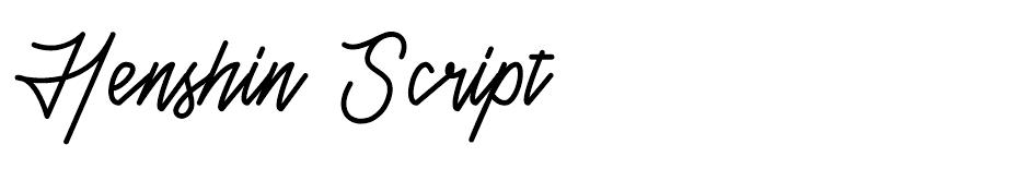 Henshin Script font