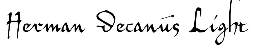 Herman Decanus AH font