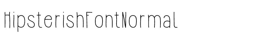 Hipsterish font