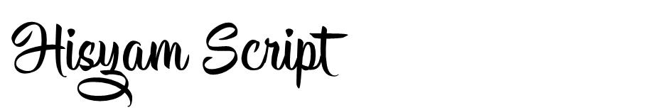 Hisyam Script font