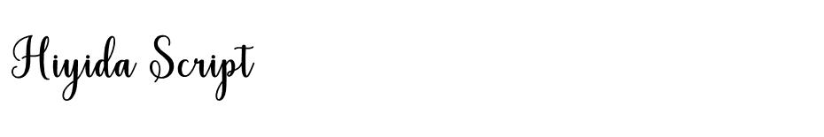 Hiyida Script  font