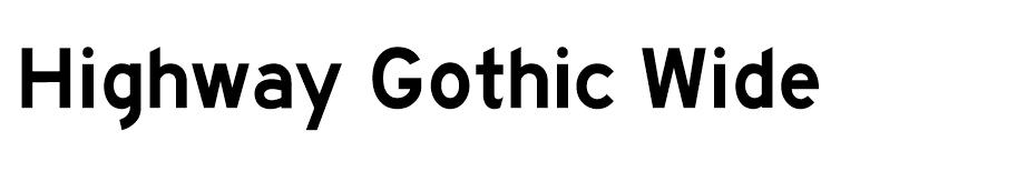 Highway Gothic font