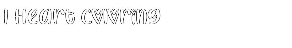 I Heart Coloring font