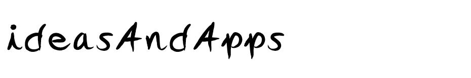 Ideas and Apps font
