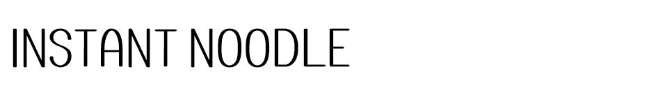Instant Noodle font