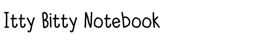 Itty Bitty Notebook font
