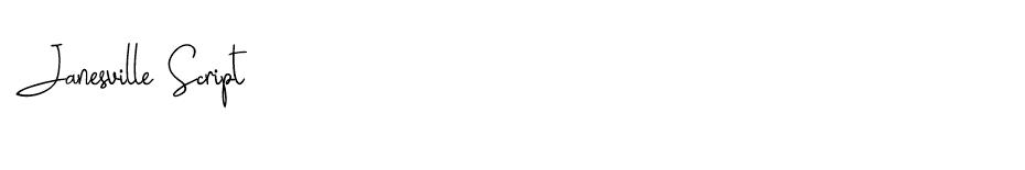 Janesville Script font