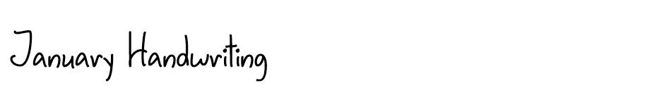 January Handwriting font