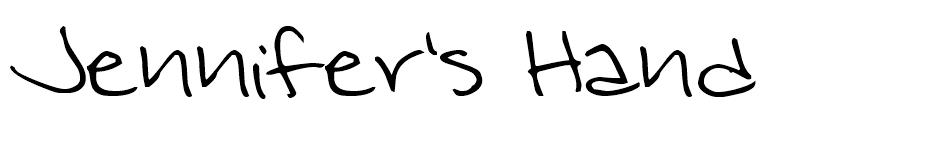 Jennifer's hand writing font