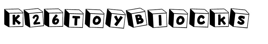 K26 Toy Blocks 123  font