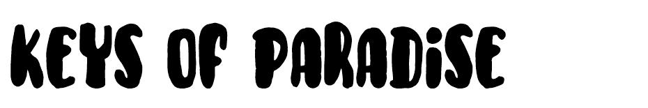 Keys of Paradise font