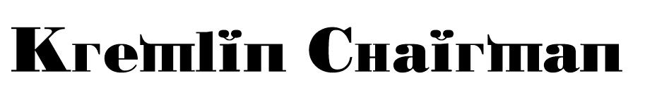 Kremlin Chairman  font